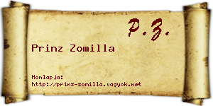Prinz Zomilla névjegykártya